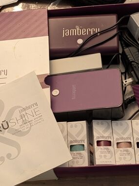Jamberry Purple Portable Gel Lamp with Gel Polish Boxes